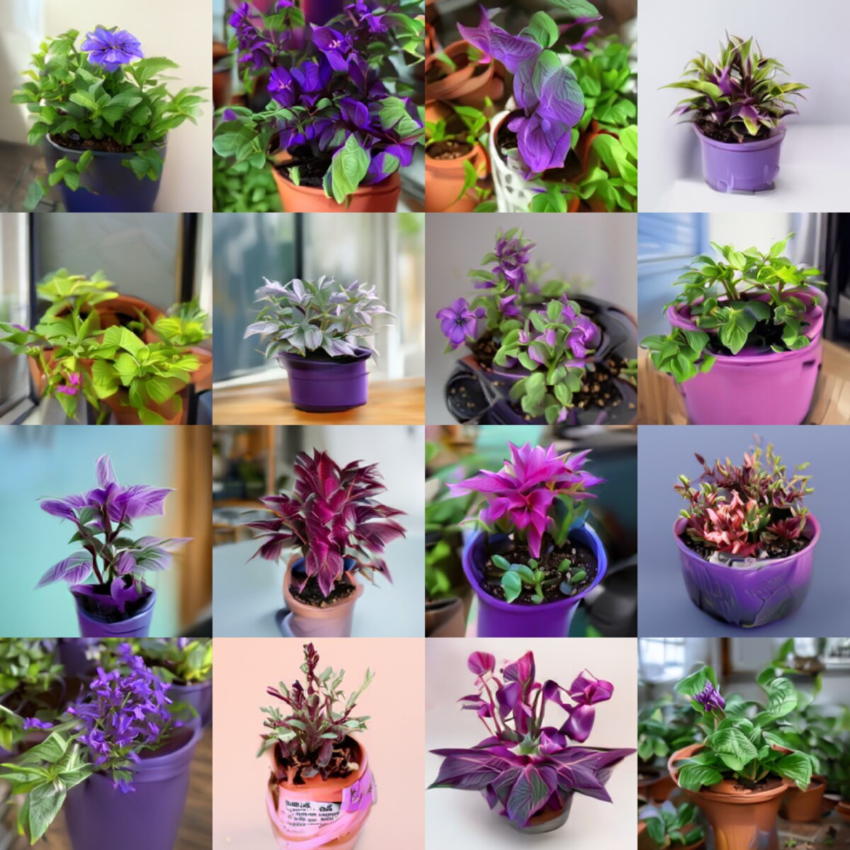 baseline samples for: a photo of a purple potted plant