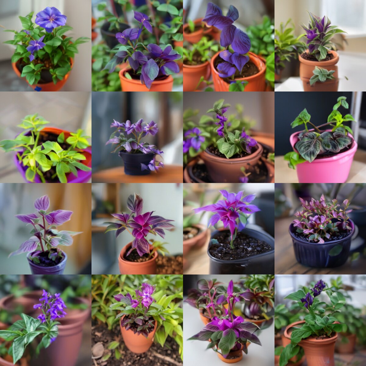 DSR samples for: a photo of a purple potted plant